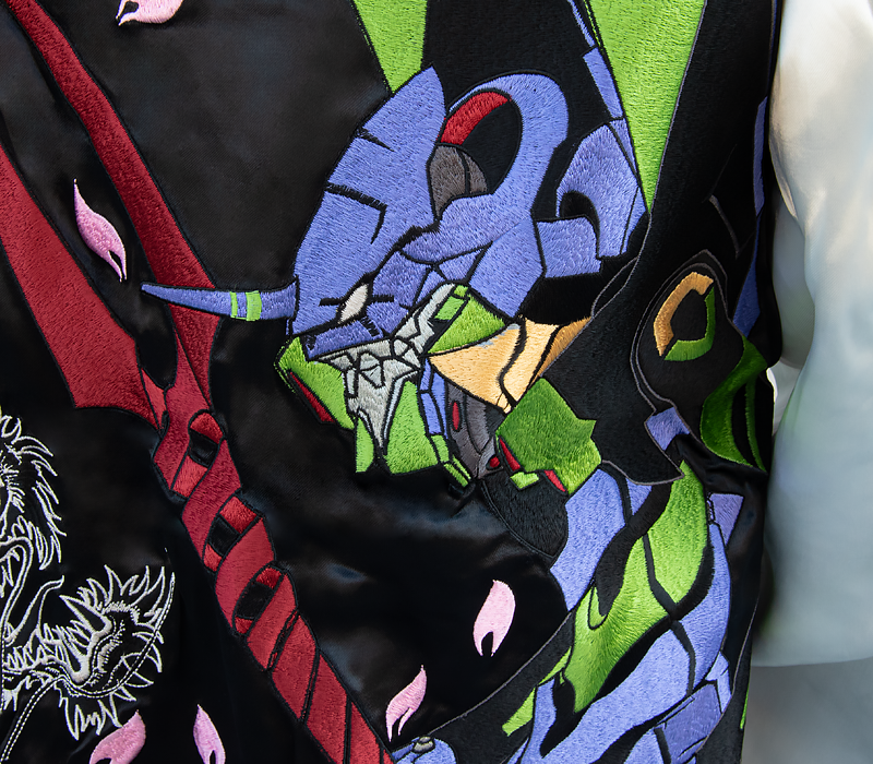 エヴァンゲリヲン新劇場版 <br>オリジナル リバーシブルスカジャン “龍と初号機” ×”夜桜と綾波レイ”（オリエンタルブランド錦） 画像10