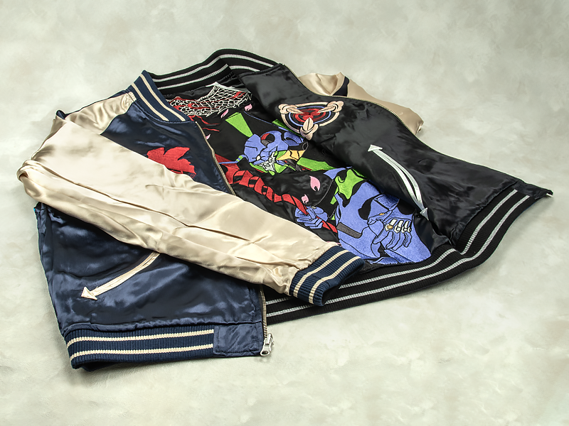 エヴァンゲリヲン新劇場版 <br>オリジナル リバーシブルスカジャン “龍と初号機” ×”夜桜と綾波レイ”（オリエンタルブランド錦） 画像24